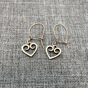 James Avery Silver Heart Dangle Earrings